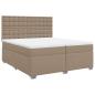 Preview: Boxspringbett Matratze Cappuccino-Braun 200x200cm Kunstleder
