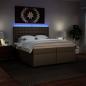 Preview: Boxspringbett Matratze Cappuccino-Braun 200x200cm Kunstleder