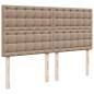 Preview: Boxspringbett Matratze Cappuccino-Braun 200x200cm Kunstleder