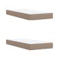 Preview: Boxspringbett Matratze Cappuccino-Braun 200x200cm Kunstleder
