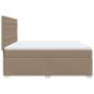 Preview: Boxspringbett Matratze Cappuccino-Braun 200x200cm Kunstleder