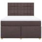 Preview: Boxspringbett mit Matratze Dunkelbraun 140x200 cm Stoff