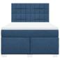 Preview: Boxspringbett mit Matratze Blau 140x200 cm Stoff