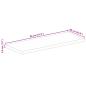 Preview: Tischplatte 80x60x3,8 cm Rechteckig Raues Massivholz Mango