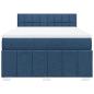 Preview: Boxspringbett mit Matratze Blau 140x200 cm Stoff