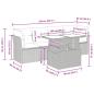 Preview: 5-tlg. Garten-Sofagarnitur mit Kissen Schwarz Poly Rattan