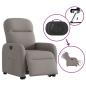 Preview: Relaxsessel mit Aufstehhilfe Elektrisch Taupe Stoff