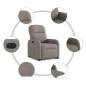 Preview: Relaxsessel mit Aufstehhilfe Elektrisch Taupe Stoff