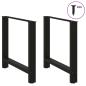 Preview: ARDEBO.de - Couchtischbeine Schwarz 2 Stk. 70x(72-73) cm Stahl