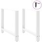Preview: Couchtischbeine Weiß 2 Stk. 90x(72-73) cm Stahl