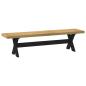 Preview: Esszimmerbank NOAIN X-Form-Beine 180x40x45 cm Massivholz Kiefer