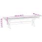Preview: Esszimmerbank NOAIN X-Form-Beine 180x40x45 cm Massivholz Kiefer