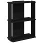Preview: Bücherregal 3 Böden Schwarz 60x30x80 cm Holzwerkstoff