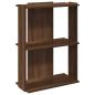 Preview: Bücherregal 3 Böden Braun Eichen-Optik 60x30x80cm Holzwerkstoff