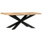 Preview: Esstisch 180 x 90 x 76 cm Raues Mango-Massivholz