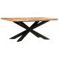 Preview: Esstisch 180 x 90 x 76 cm Raues Mango-Massivholz