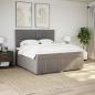 Preview: Boxspringbett mit Matratze Taupe 180x200 cm Stoff