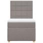 Preview: Boxspringbett mit Matratze Taupe 90x200 cm Stoff