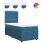 Preview: Boxspringbett mit Matratze Blau 80x200 cm Samt