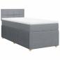 Preview: Boxspringbett mit Matratze Hellgrau 90x190 cm Stoff
