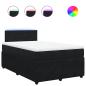 Preview: Boxspringbett mit Matratze Schwarz 120x190 cm Samt