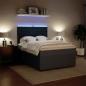 Preview: Boxspringbett mit Matratze Dunkelgrau 160x200 cm Samt