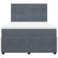 Preview: Boxspringbett mit Matratze Dunkelgrau 160x200 cm Samt