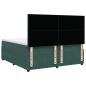 Preview: Boxspringbett mit Matratze Dunkelgrün 180x200 cm Samt