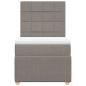 Preview: Boxspringbett mit Matratze Taupe 90x190 cm Stoff