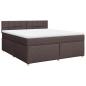 Preview: Boxspringbett mit Matratze Dunkelbraun 180x200 cm Stoff