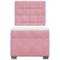 Preview: Boxspringbett mit Matratze Rosa 80x200 cm Samt