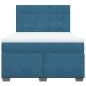 Preview: Boxspringbett mit Matratze Blau 160x200 cm Samt