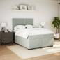 Preview: Boxspringbett mit Matratze Hellgrau 160x200 cm Samt