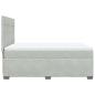 Preview: Boxspringbett mit Matratze Hellgrau 160x200 cm Samt