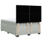Preview: Boxspringbett mit Matratze Hellgrau 160x200 cm Samt