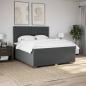 Preview: Boxspringbett mit Matratze Dunkelgrau 180x200 cm Stoff