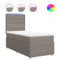 Preview: Boxspringbett mit Matratze Taupe 90x200 cm Stoff