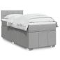 Preview: ARDEBO.de - Boxspringbett mit Matratze Hellgrau 90x200 cm Stoff