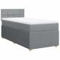 Preview: ARDEBO.de - Boxspringbett mit Matratze Hellgrau 90x200 cm Stoff
