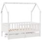 Preview: Kinderbett mit Schubladen 80x160 cm Massivholz Kiefer