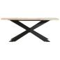 Preview: Esstisch 180 x 90 x 76 cm Massives Gebleichtes Mangoholz
