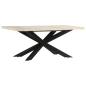 Preview: Esstisch 180 x 90 x 76 cm Massives Gebleichtes Mangoholz