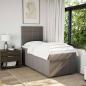 Preview: Boxspringbett mit Matratze Taupe 90x200 cm Stoff