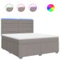 Preview: Boxspringbett mit Matratze Taupe 180x200 cm Stoff