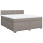 Preview: Boxspringbett mit Matratze Taupe 180x200 cm Stoff