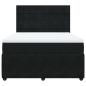 Preview: Boxspringbett mit Matratze Schwarz 160x200 cm Samt