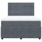 Preview: Boxspringbett mit Matratze Dunkelgrau 160x200 cm Samt