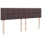 Preview: Boxspringbett mit Matratze Dunkelbraun 180x200 cm Stoff