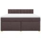 Preview: Boxspringbett mit Matratze Dunkelbraun 180x200 cm Stoff