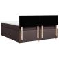 Preview: Boxspringbett mit Matratze Dunkelbraun 180x200 cm Stoff